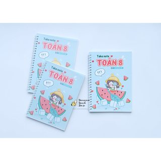 Sổ tay toán 8, sổ takenote lò xo a5 , a6