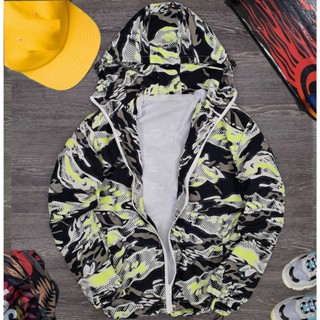 Áo Khoác Dù Họa tiết 2 Lớp Lót Lưới Chống Nắng, Cực Nhẹ,Chống Tia UV