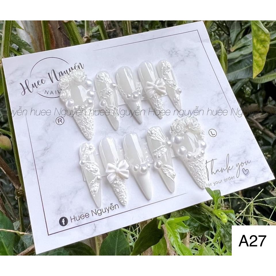 A027 - Móng Tay Giả Đính Đá Hàng Thiết Kế