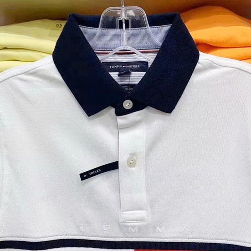 Áo Polo Tommy Hilfiger- Slim Fit Essential Flag Polo White