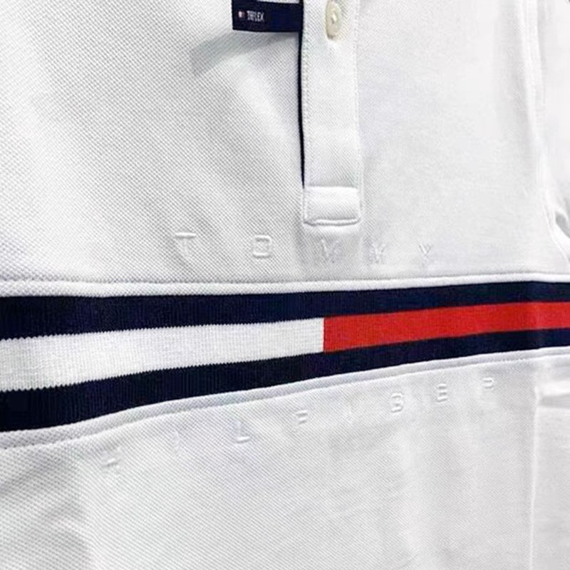 Áo Polo Tommy Hilfiger- Slim Fit Essential Flag Polo White