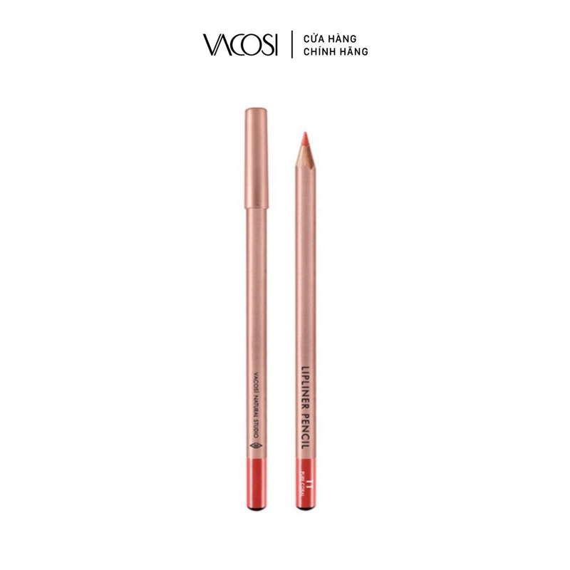 Chì Đa Năng Viền Môi, Vẽ Bọng Mắt VACOSI Natural Studio Lipliner Pencil 3G