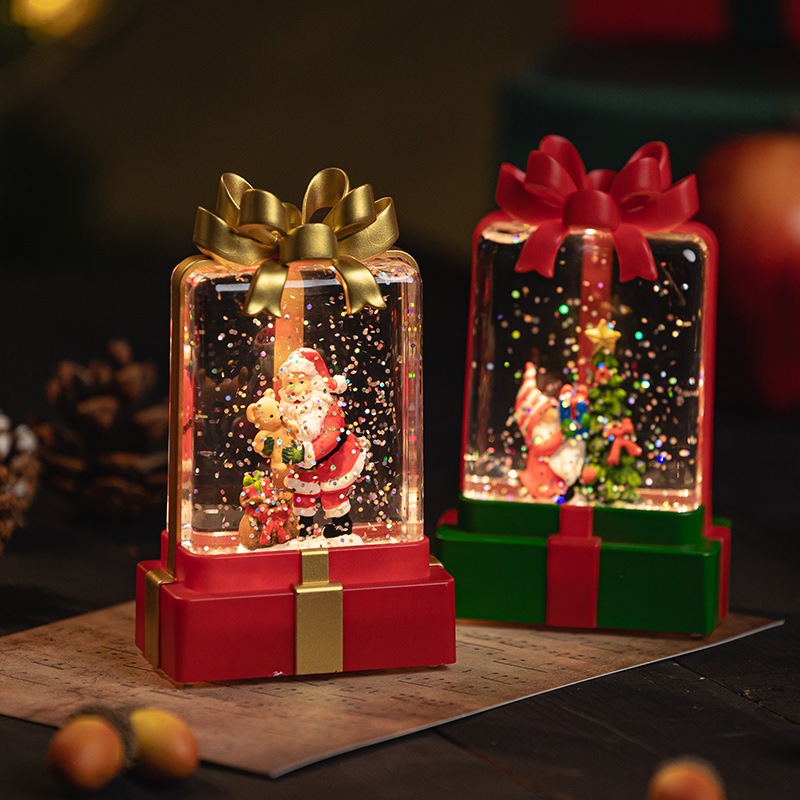 Đèn hộp quà giáng sinh, đèn trang trí hình hộp quà tặng Noel (hàng sẵn, có hỏa tốC)