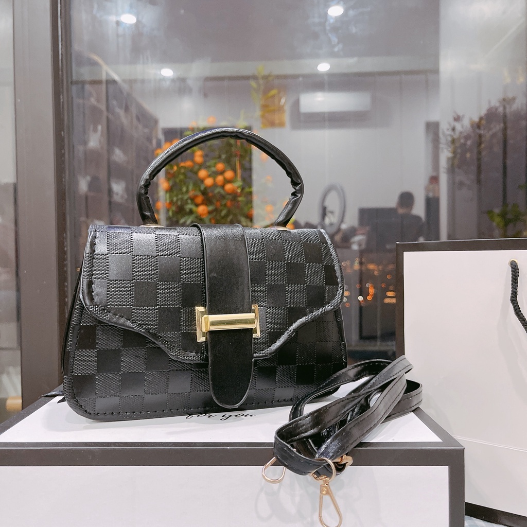 Túi xách đeo chéo nữ túi xách tay khoá chữ H phong cách thời trang,  túi công sở đứng form M257