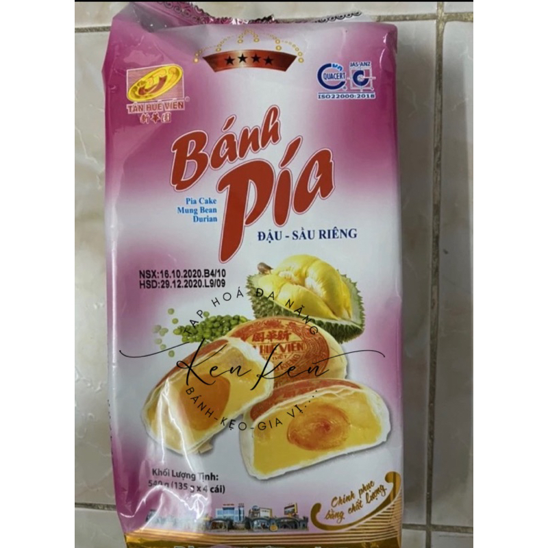 BÁNH PÍA ĐẬU-SẦU RIÊNG(MÀU HỒNG)