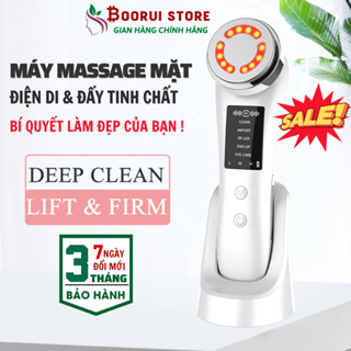 Máy điện di đẩy tinh chất ion âm dương dưỡng trắng da Boorui, massage EMS nâng cơ mặt giúp làm sạch và trẻ hóa làn da