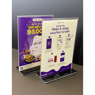 Menu chữ t a4, a5,a6,a7, - menu để bàn - menu mica để bàn