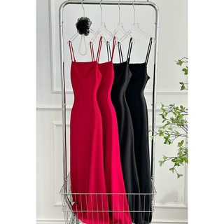 Đầm hai dây xoè basic