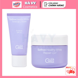 Bộ đôi  Saffron dưỡng trắng cấp ẩm nâng tông da (Kem dưỡng nâng tone da 40ml và Kem dưỡng sạc nước 300g)