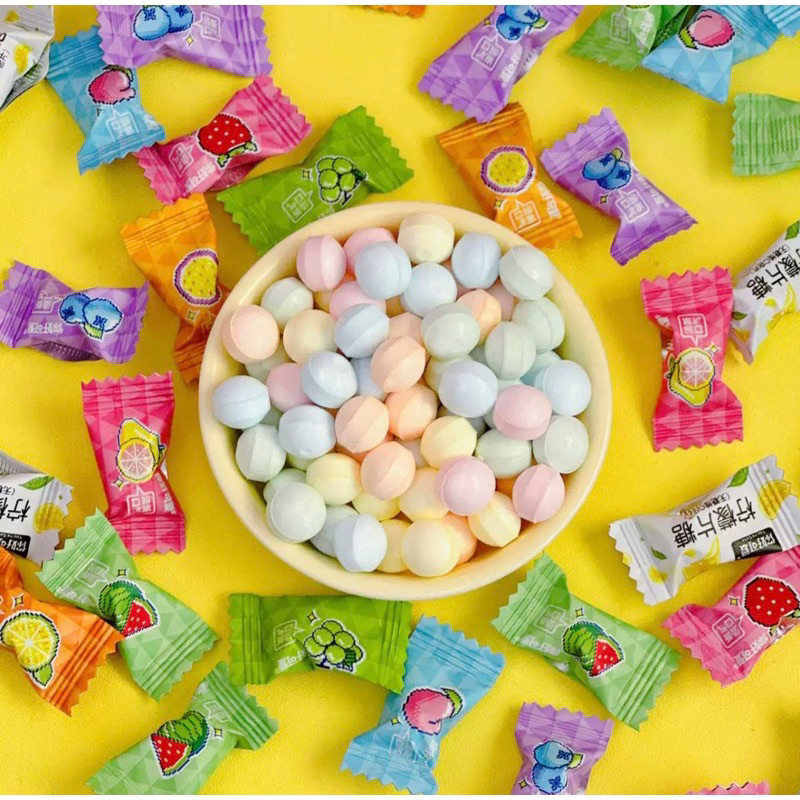 Kẹo ngậm thơm mát mix vị trái cây gói 100gr