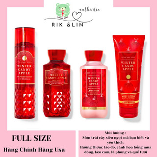 Auth_Fullsize WINTER CANDY APPLE BODY MIST XỊT THƠM - BODY LOTION DƯỠNG THỂ BBW USA