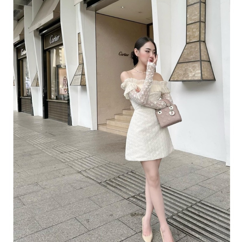 Đầm dự tiệc trễ vai ren sang chảnh Missy Dress