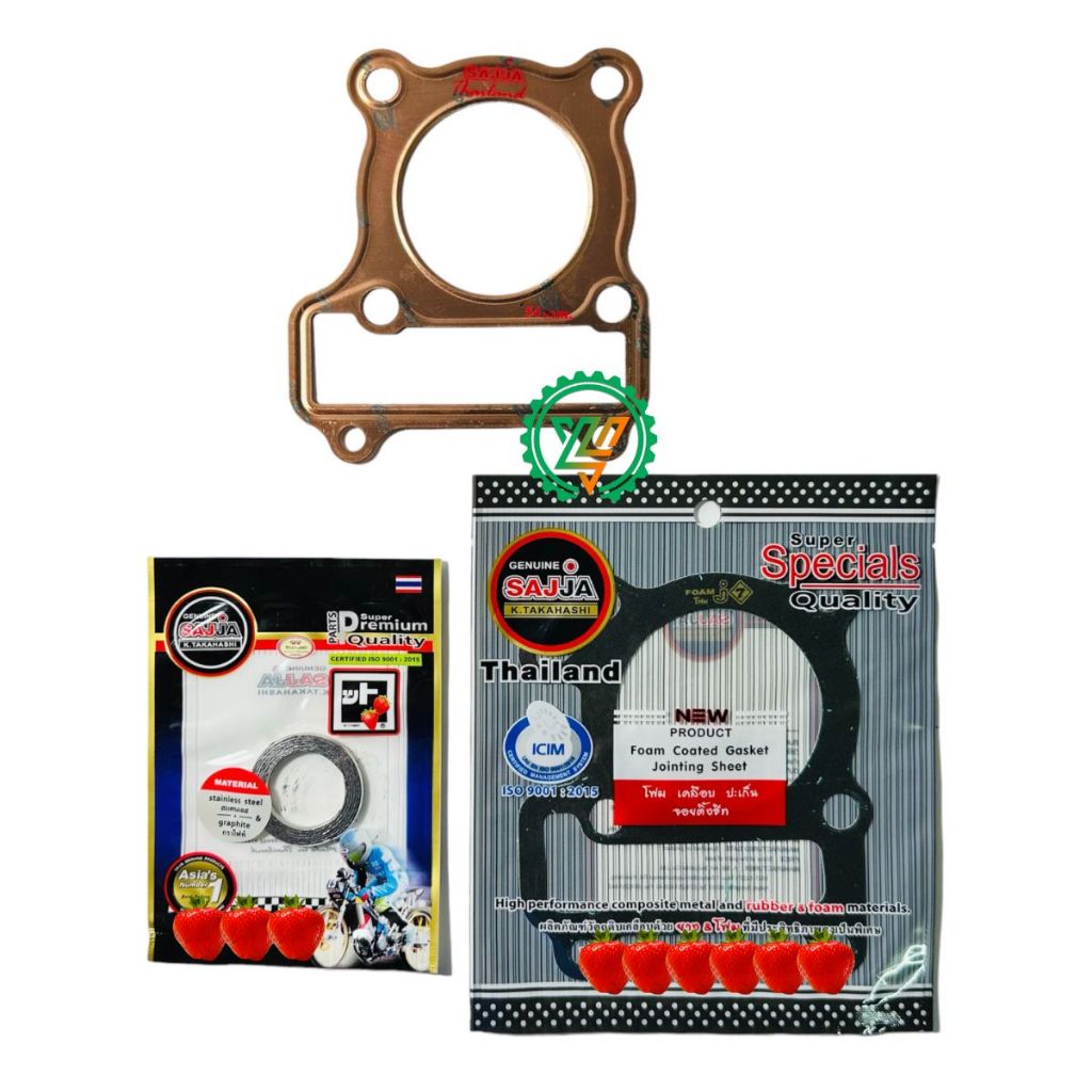 Bộ Ron Đầu FCCI SAJJA Sirius 54mm Thailand Kèm Ron Pô Thép Sin