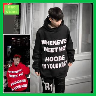  Áo Hoodie Nam Nữ Unisex Nỉ Bông In Chữ Whenever Meet Hot Hoodie mũ 2 lớp bo ống dày dặn Dành Cho Anh Em Boy Phố Hot 2023 