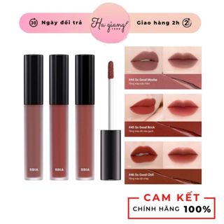 Son Kem Lì Bbia Last Velvet Lip Tint Dusk Edition màu 44 45 46 lên màu đỏ nâu gạch, màu sôn đỏ cháy