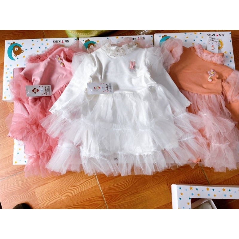 Váy công chúa xinh xắn cho bé 8-15kg hàng QC cao cấp siêu đẹp chất mềm mịn co giãn
