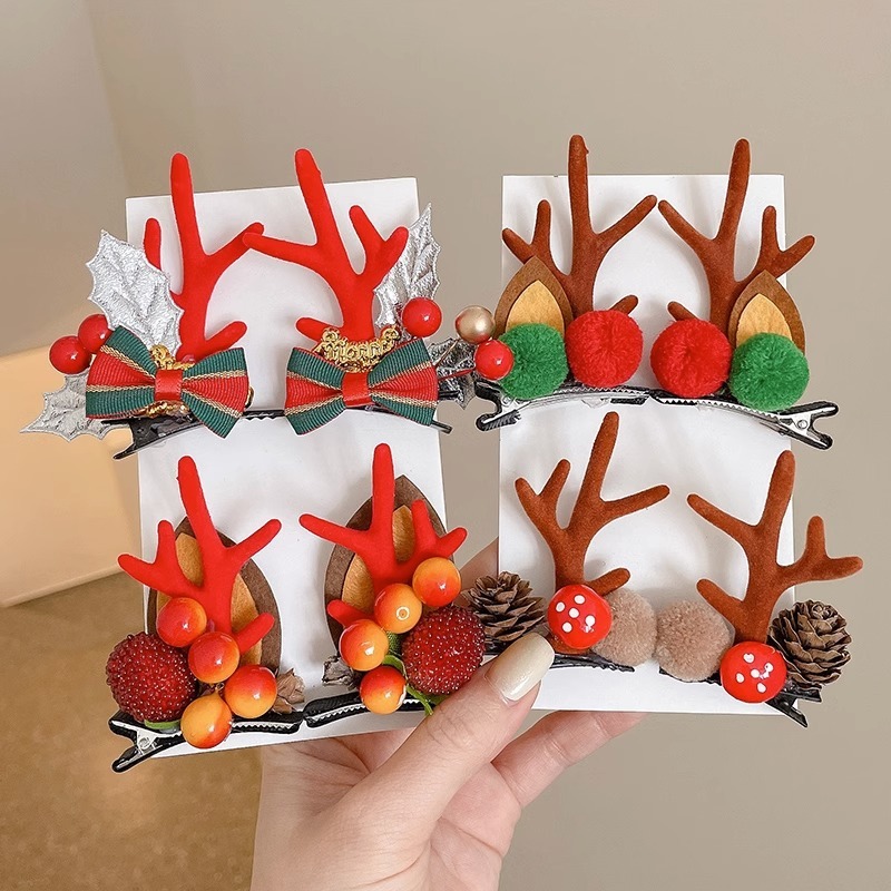 Kẹp Tóc Noel Giáng Sinh Sừng Tuần Lộc Nhiều Mẫu Tuỳ Chọn