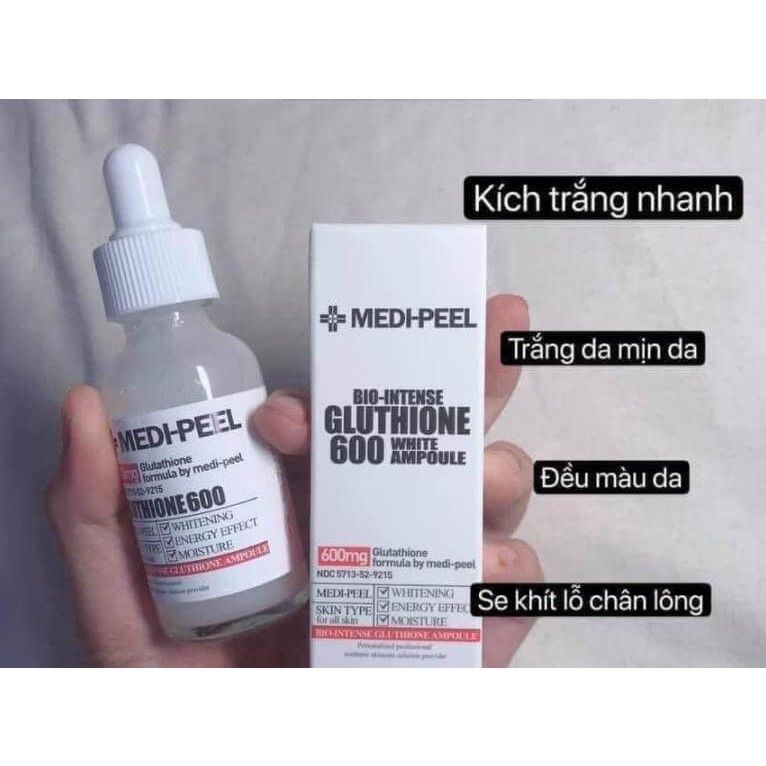 Tinh Chất Dưỡng Trắng Cấp Ẩm Phục Hồi Da Medi-Peel Bio-Intense Gluthione 600 White Ampoule Mẫu Mới