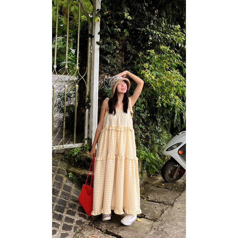 Đầm caro hai dây - Vivi dress