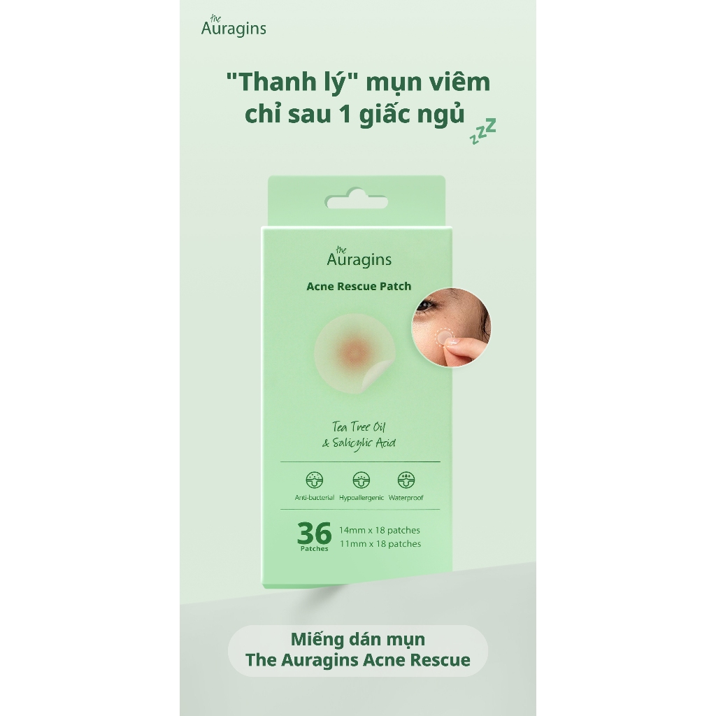 Miếng dán mụn The Auragins Acne Rescue Patch