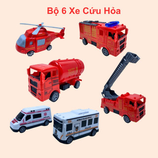 Xe cứu hỏa đồ chơi ô tô chạy đà cót chất liệu cao cấp màu sắc đẹp mắt cho bé sưu tập