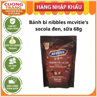 Bánh bi nibbles mcvitie's socola đen, sữa 67g