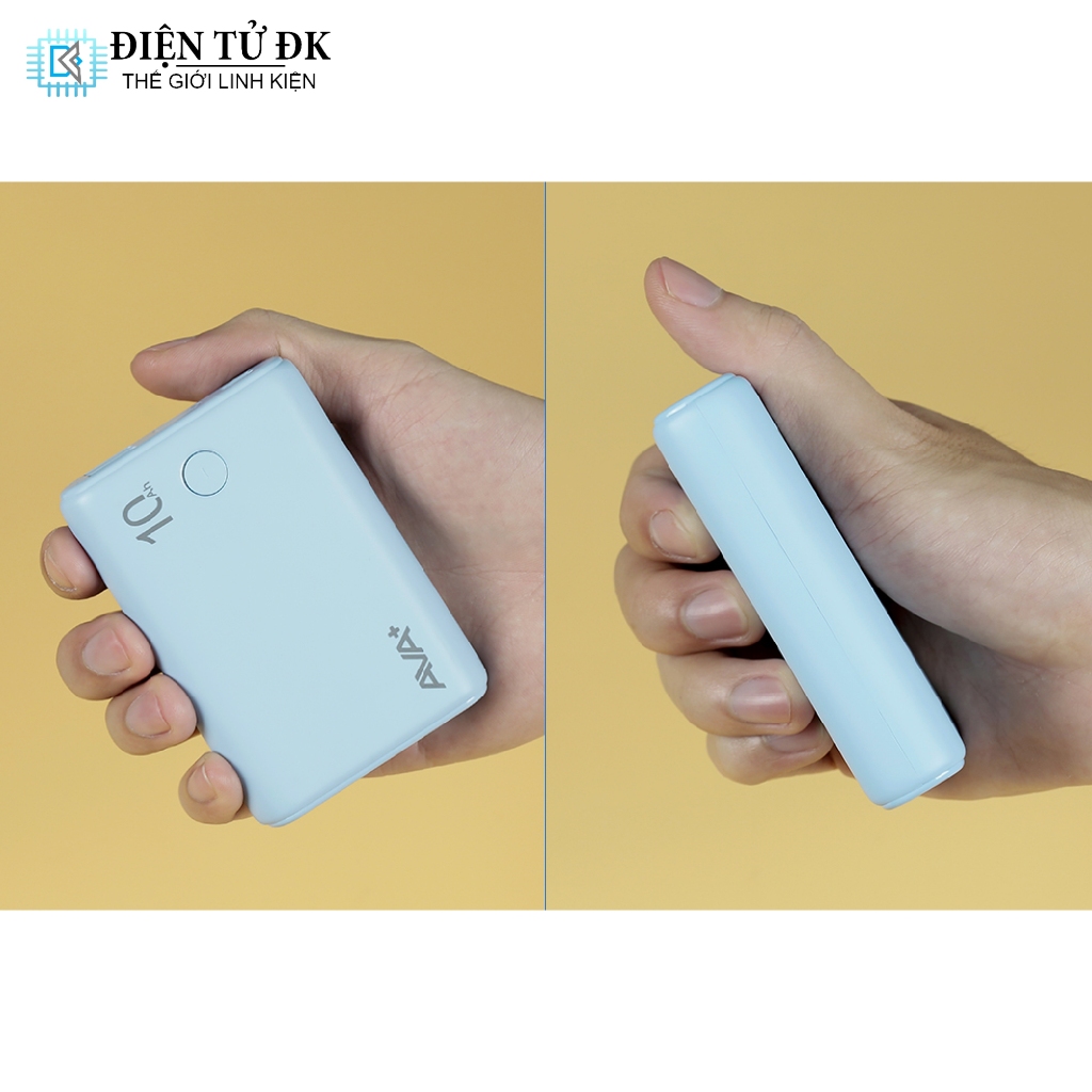 Pin sạc dự phòng Sạc Nhanh 15W Polymer 10000mAh Type C AVA+ JP399