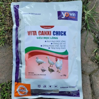 Siêu mọc lông Vita Canxi Chick giúp ra lông nhanh, chống cắn mổ, bại liệt, khèo chân, tăng trọng rút ngắn thời gian nuôi