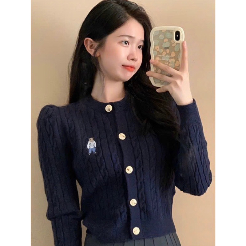 Áo khoác len gấu Whoau