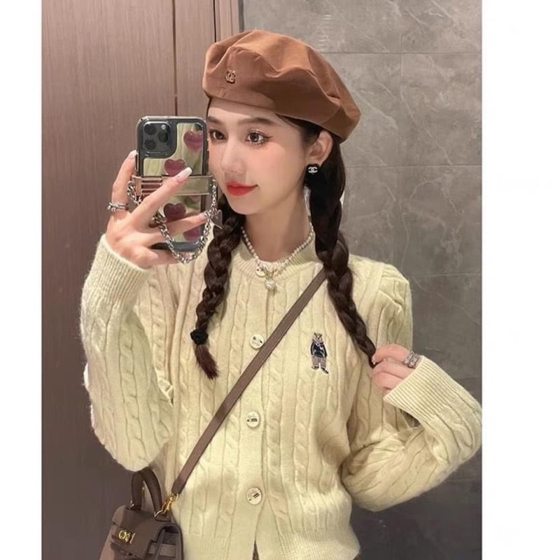 Áo khoác len gấu Whoau