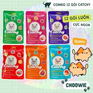 Combo 12 gói pate CATCHY 70 gram cho mèo || Pate ngon cho mèo