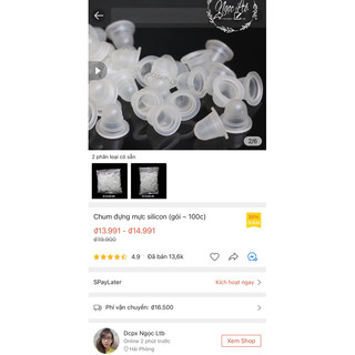 Chum Silicon đựng mực phun xăm
