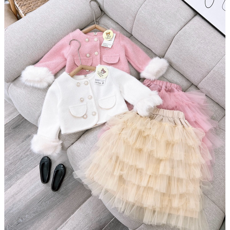 Set bộ hot trend 3 tầng cao cấp cho bé gái