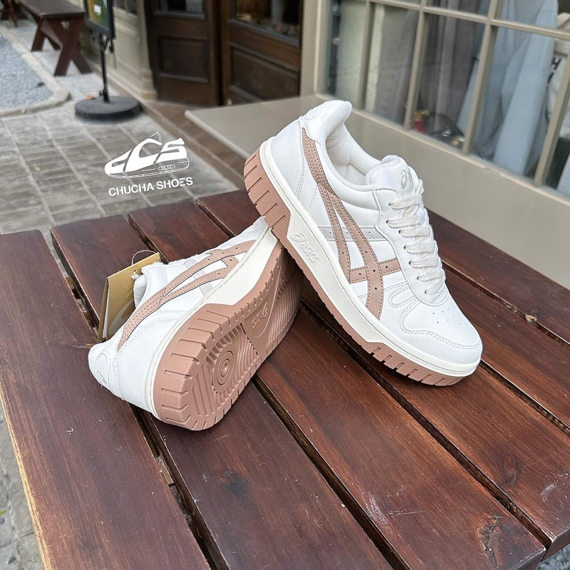 [Chính Hãng] Giày Sneaker Asics Court MZ White Brown Authentic