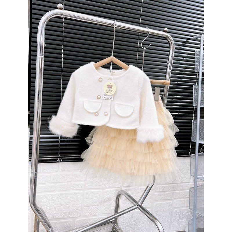 Set bộ hot trend 3 tầng cao cấp cho bé gái