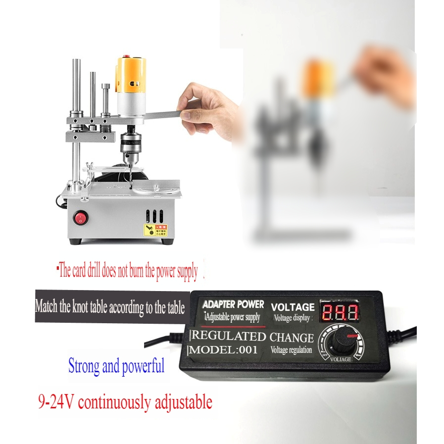 Máy cắt cưa mài khoan dọc mini đa năng table saw JM800 drill grinding sawing all-in-one machine DIY bench