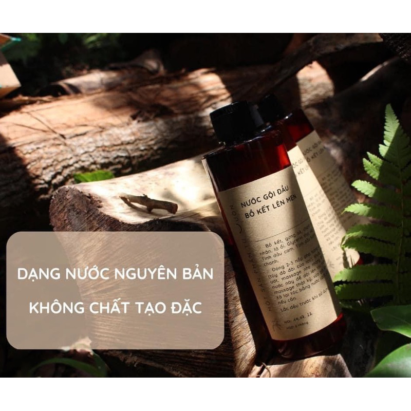 Nước gội đầu bồ kết lên men (Suôn mượt, không bết tóc) (HSD t10/2024)