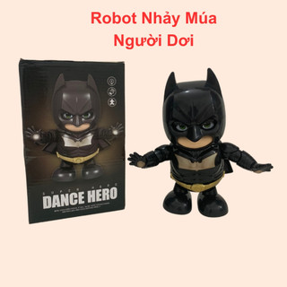 Robot nhảy múa đồ chơi robot cho bé đồ chơi batman có nhạc vui nhộn đèn sáng lấp lánh