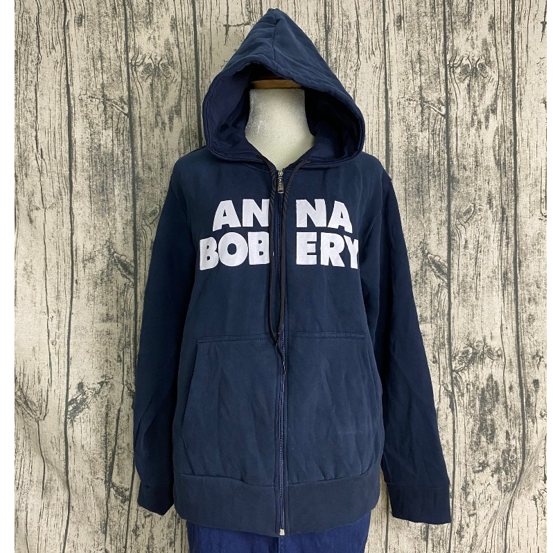 Áo hoodie Zip unisex nỉ nón 2 lớp chất vải dày dặn- Áo khoác nỉ khoá kéo in chữ ANNA BOBERY