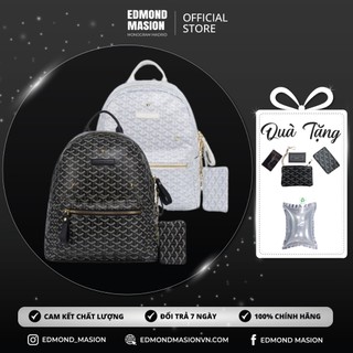 Balo Cặp Edmond Masion Monogram Madrid Kèm Ví Nhỏ Card Holder EDM