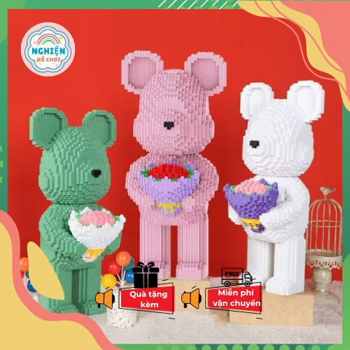 LEGO Bearbrick 45cm, 46cm, 47cm XINZ ,  Đồ Chơi Lắp Ghép Bearbrick 45cm Giúp Tăng Trí Tuệ Tư Duy, Th