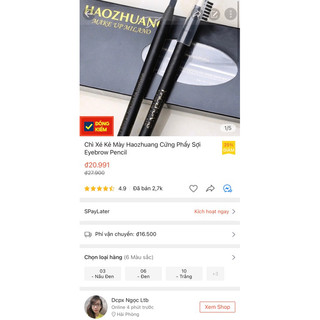 Chì Xé Kẻ Mày Haozhuang Cứng Phẩy Sợi Eyebrow Pencil