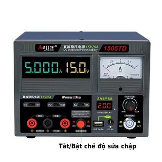 [Bản mới] Máy cấp nguồn AQUA 1505TD 15V-5A kim và số