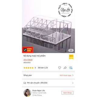 Kệ đựng mỹ phẩm, mực, dụng cụ phun xăm