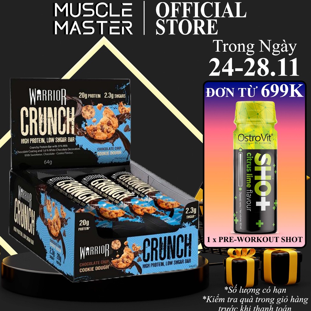Thanh Protein Bar Tăng Cơ Warrior Protein Bar 1 Thanh