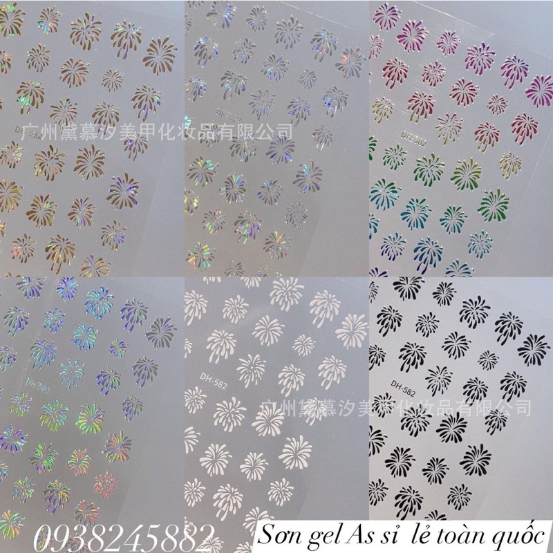 Sticker dán nail tết