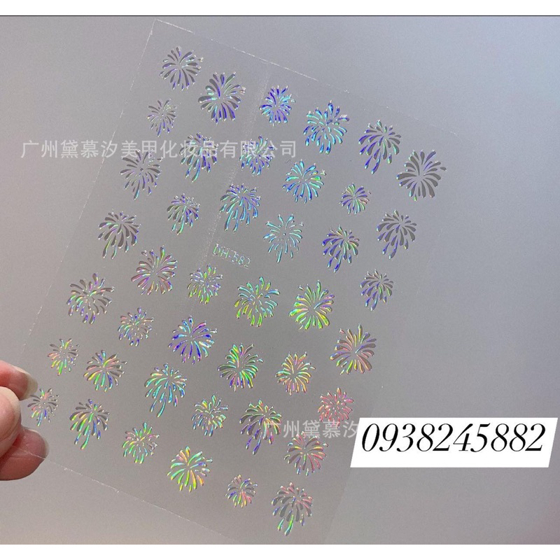 Sticker dán nail tết