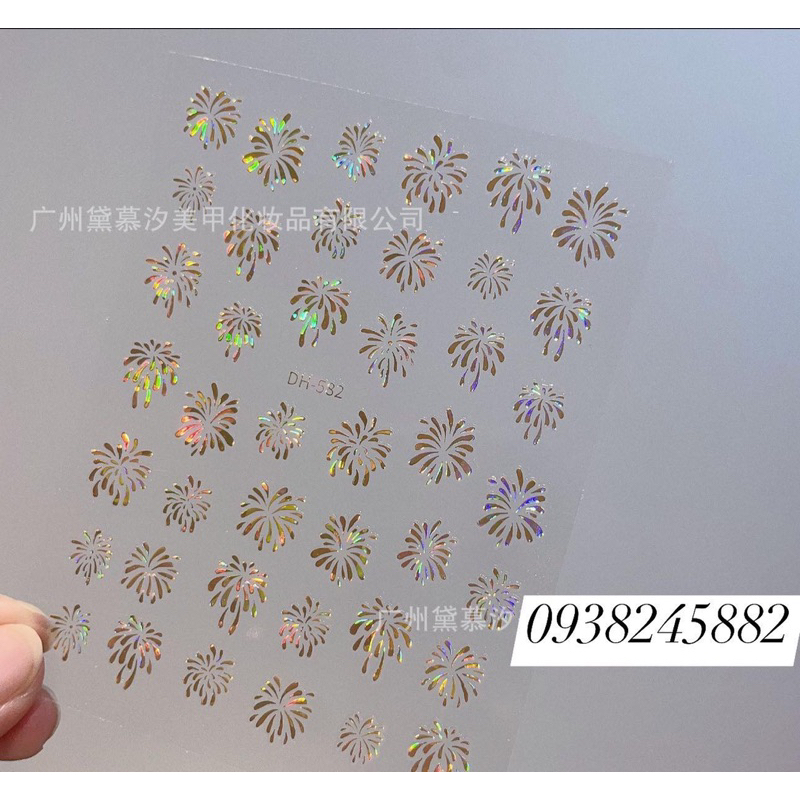 Sticker dán nail tết