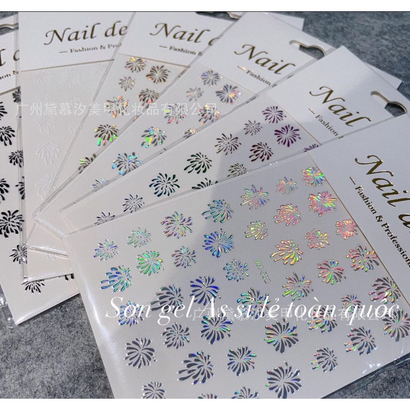 Sticker dán nail tết