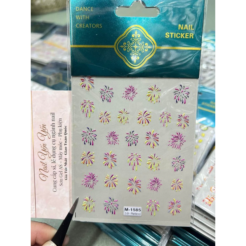 Sticker dán nail tết